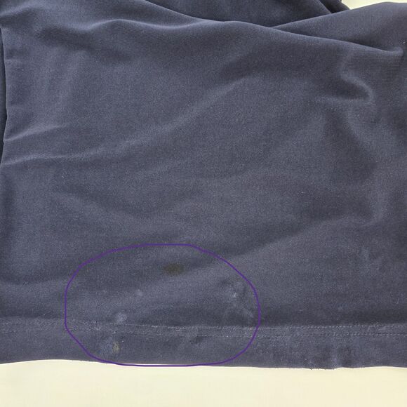 Vince Camuto navy blue jumpsuit stretch pockets back zip Medium - Picture 9 of 11